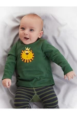 Denokids Lion Baby Boy Green T-shirt