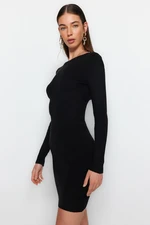 Trendyol Black Mini Knitwear Dress With Back Detail