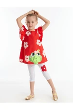 Denokids Frog Red White Girls Kids Tunic Leggings Suit