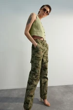 Trendyol Green Woven Printed Trousers