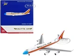 Boeing 747-400F Commercial Aircraft "Kalitta Air" White with Stripes "Mask" Livery 1/400 Diecast Model Airplane by GeminiJets