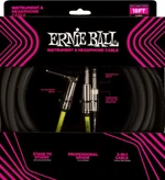 Ernie Ball Instrument and Headphone Cable Czarny 5,49 m Prosty - Kątowy