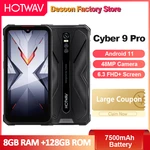 HOTWAV Cyber 9 Pro 6.3" 4G Rugged Smartphone 8GB+128GB Octa-Core Android 11 7500mAh Battery 48MP Camera Cellphone