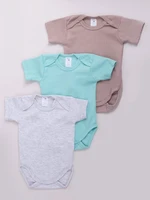 Yoclub Kids's Short Sleeve Bodysuits 3-Pack BOD-0001C-003K