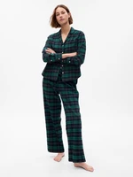 Blue-green women's flannel pyjamas GAP