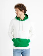 Green and white men's sweatshirt Celio Demultico