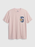 Light Pink Cotton Men's T-Shirt GAP