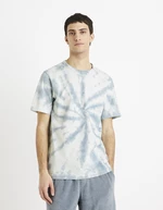 White-and-blue men's patterned T-shirt Celio Deswirl