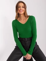 Classic green viscose sweater