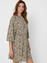 Khaki floral loose dress ONLY Kendall - Women