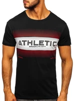 Men's T-shirt with print SS10901 - black,