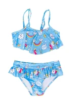 Yoclub Kids's Girls' Two-Piece Swimming Costume LKD-0030G-A100