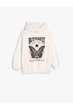 Koton Butterfly Printed Hoodie & Sweatshirt Rayon