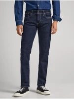 Tmavomodré pánske slim fit džínsy Pepe Jeans Hatch