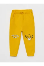 LC Waikiki The Lion King Printed Baby Boy Tracksuit Bottoms with Elastic Waist.