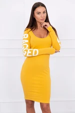 Dress Ragged mustard