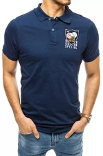 Polo shirt with indigo embroidery Dstreet