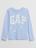 Svetlomodré dievčenské vzorované tričko Gap