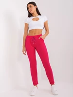 Fuchsia sweatpants with pockets