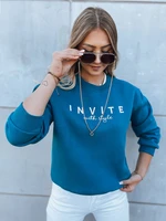 Women's hoodless sweatshirt INVITE dark blue Dstreet