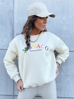 MONACO ladies oversize sweatshirt cream Dstreet