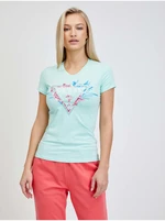 Turquoise Women's T-Shirt Guess Kathe - Women