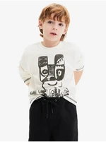 Desigual Cream Long Sleeve T-Shirt for Boys - Boys