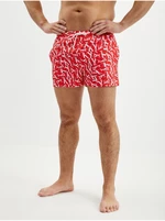 Calvin Klein Underwear Red Men's Patterned Swimsuit - Men's