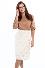 Light beige skirt with gold stars