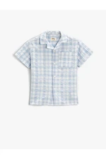 Koton Short Sleeve Shirt Plaid with Pocket