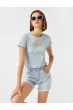 Koton Short Sleeve Floral Print T-Shirt