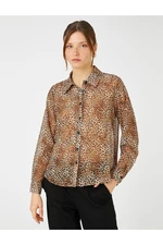 Koton Long Sleeve Chiffon Shirt With Buttons