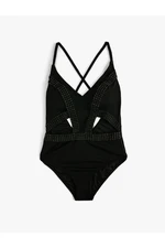 Koton Swimsuit - Black - Plain