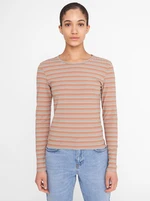 Brown Striped T-Shirt Noisy May Stevie - Women