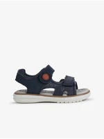 Dark blue leather sandals for boys Geox Maratea - Boys