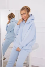 Insulated set with cyan sweatshirt