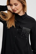 Shirts with decorative rhinestones