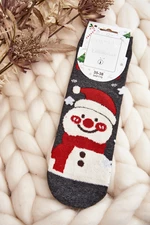 Women's Christmas Socks with Snowman Grey