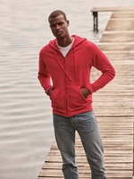 Red Zippered Hoodie Classic Fruit of the Loom