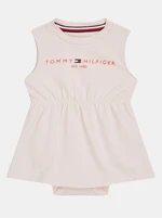 Světle růžové holčičí šaty Tommy Hilfiger