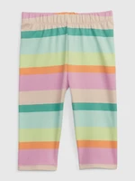 GAP Dětské pruhované organic capri legíny - Holky