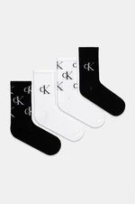 Ponožky Calvin Klein Jeans 4-pack dámské, černá barva, 701229463