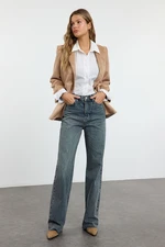 Trendyol Blue High Waist Wide Leg Jeans