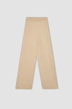 DEFACTO Knitted Trousers Straight Fit Wide Leg