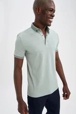 DEFACTO Slim Fit Polo Neck Short Sleeve Cotton Basic T-Shirt