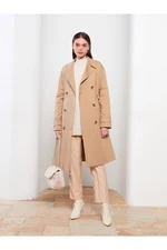 LC Waikiki Lcw Jacket Collar Straight Long Sleeve Women's Trench Coat