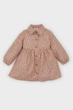 DEFACTO Baby Girl Floral Long Sleeve Flannel Dress