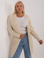 Černý kardigan plus size bez zapínání