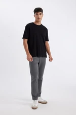 DEFACTO Pants Tailored Regular Fit Basic Plain Pocket Straight Leg