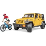 Bruder 2543 Jeep Wrangler Rubicon s horským kolem a cyklistou 1:16